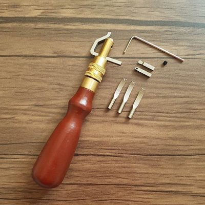 ست حرفه ای لبه گردکن و شیار انداز چند کاره AIGAEERدارای 5سر قابل تعویض مناسب جهت کار برروی چرم کیفیت عالی وارداتی