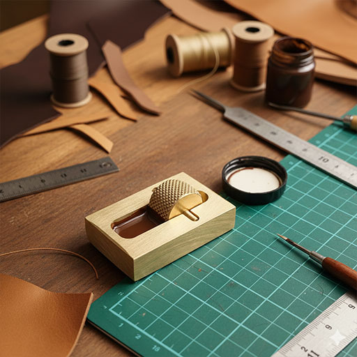 d464 غلطک رنگ مخزن دار برنجی سایز کوچک جهت رنگ کردن نوارهای چرمی باریک و ظریف مانند بند ساعت و دستبند با حداقل رنگ مصرفی غلتک مخزن دار