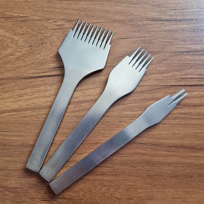 سمبه اریب زن استایل ژاپنی سوپر یا سمبه چنگالی ست 3 عددی 2دندانه، 5دندانه و 10 دندانه حرفه ای آلیاژ و کیفیت عالی